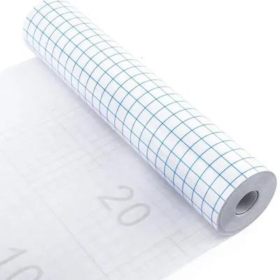 Produktbild von Transferfolie Plotterfilm für Vinyl, 30,5 x 505 cm, mit blauem Raster, für Sticker und Dekoration