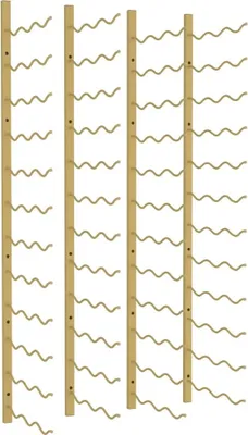 Four vertical wine racks are shown against a white background.