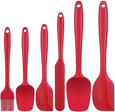 Produktbild von Hitzebeständiges 6-teiliges Kochspatelset in Rot.