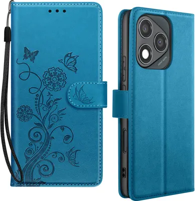 Immagine prodotto di Avizar, cover motivo fiori e farfalle per cinturino Honor 400 Lite, blu