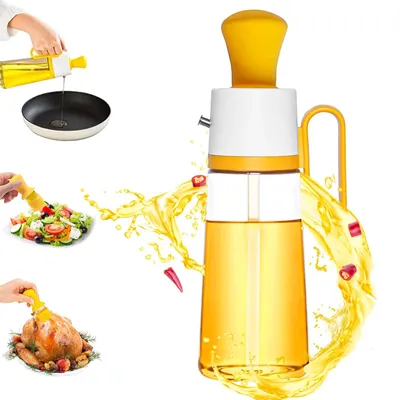 Obrázok produktu pre Fľaša na olej s aplikátorom – 2 v 1: fľaša na olivový olej a ocot, objem 500 ml