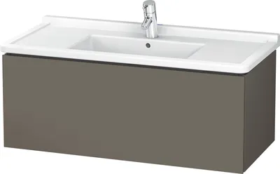 Produktbild von Waschtischunterbau L-CUBE 469x1020x408mm flannel grey seidenmatt flannel grey seidenmatt