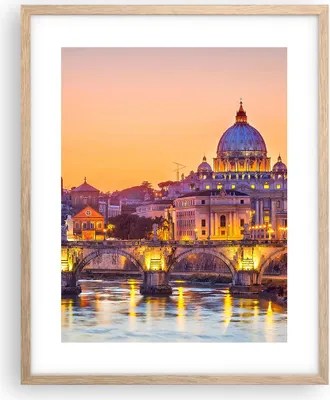 Produktbild von Gerahmtes Poster - Rahmen in heller Eiche - Rom Italien Basilika Geschichte - 40x50 cm - Wand Bild - Wanddeko - Wandbilder - Wandposter - Bilderrahmen - Bilder - Kunstdruck - P2NPA40x50-2704