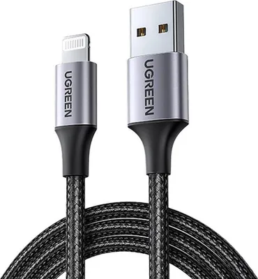 Immagine prodotto di Cavo Lightning Do Usb Ugreen 2.4A Us199, 1.5M (Czarny)
