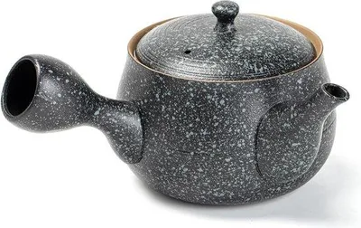 Image de Théière en céramique avec infuseurs - 620 ml - noire - porcelaine