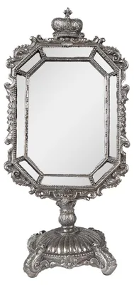 Immagine prodotto di Specchio da tavolo Clayre & Eef 15x10x31 cm Poliresina color argento