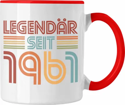 Produktbild von Trendation -  60. Geburtstag Tasse Frau Männer Geschenk 60er Geschenkidee 60 Mutter Vater Mann Frauen Lustig Geschenke Deko (Rot)