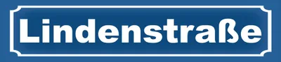 Produktbild von vianmo Blechschild 10x46 cm Lindenstraße
