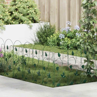 Immagine prodotto di Maison Exclusive - Recinzione da giardino, 5 pezzi, verde, acciaio