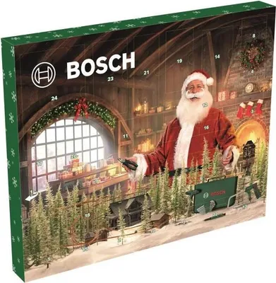 Immagine prodotto di Calendario dell'Avvento Bosch 2025, utensili manuali, sacchetto di stoffa per riporre gli oggetti, 2 lame per seghetto, 6 mine per matita