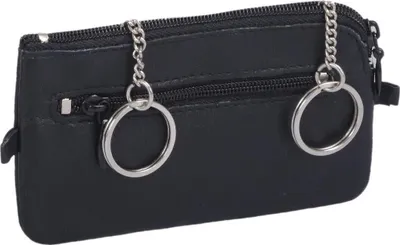 Produktbild von preisgünstige schwarze Schlüsseltasche, Leder
