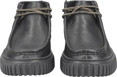 Image de Clarks Boots Torhill Hi, cuir lisse, noir, homme