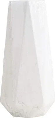 Produktbild von Weiße Keramikvase, dekorativ, Weiß, 30 cm