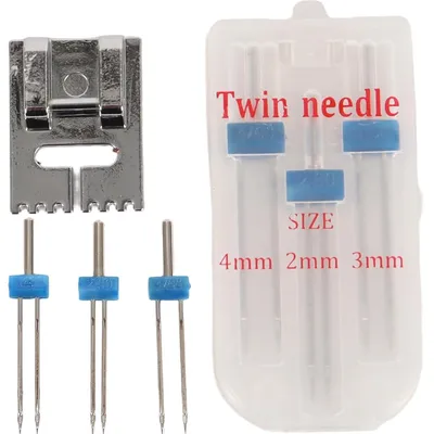 Doppel-Stretch-Nähmaschinennadeln, 1 Set, für parallele Zierstiche