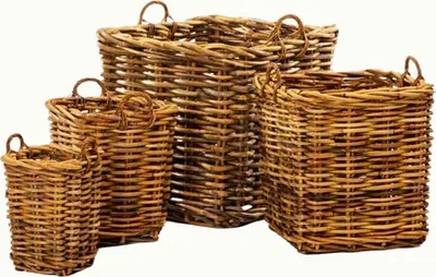 Produktbild von Dickes CL Rattan Korb CESTINO natural ca.70x70cm Griffe Pflanzkorb