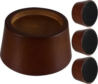 Produktbild von Famanu Bettverhöher 5 cm - Set von 4 stabilen runden Erhöhungen für Möbel