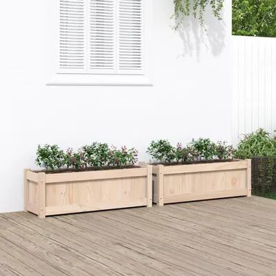 Produktbild von ZEYUAN Pflanzkübel, 2 Stück, aus massivem Kiefernholz – Pflanzkasten, Blumenkasten, Blumenkübel, Blumentopf, Pflanztrog, Pflanzkiste, Tomatenkübel