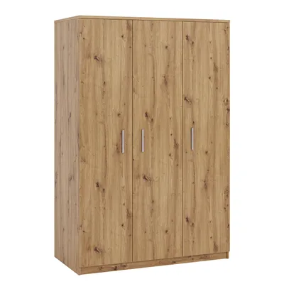 Obrázek produktu pro Třídveřová šatní skříň 135 cm CORTLAND - dub artisan