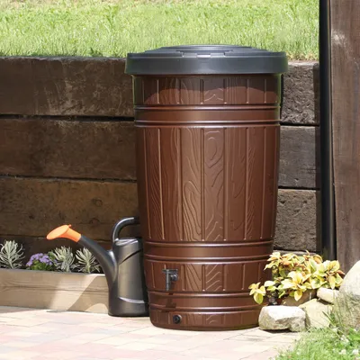 Produktbild von Regentonne Regenfass AZURO 265 L braun inkl. Hahn