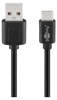 Produktbild von GOOBAY USB 2.0 Hi-Speed Anschlusskabel C/A 55469 3m schwarz
