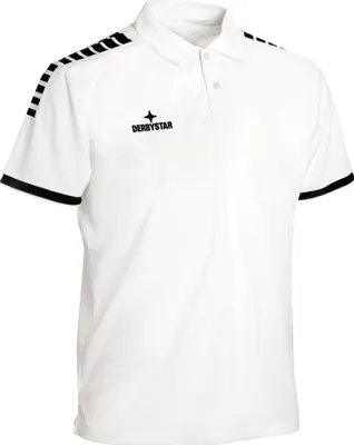 Produktbild von DERBYSTAR Primo Polo-Shirt, Gr.XXXXL, weiss schwarz