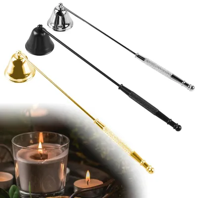 Kerzenlöscher aus Edelstahl, 3 Stück, 21 cm, schwarz/gold/silber