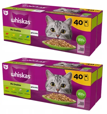 Obrázek produktu pro Whiskas 8410136026294, Dospělý jedinec, Hovězí, Kuřecí maso, Losos, Tuňák, 85 g