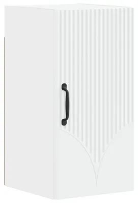 Image de vidaXL Armoire murale de salle de bain HOORN, blanche, 30 x 31 x 59 cm, en panneaux de particules
