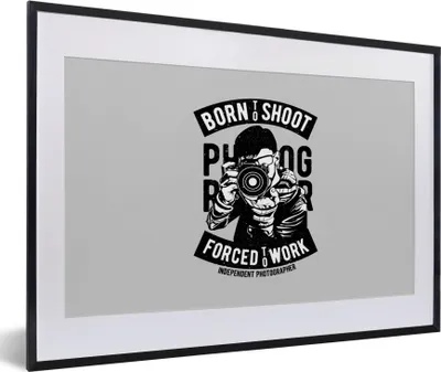 Produktbild von MuchoWow® MuchoWow® Gerahmtes Poster Kamera - Objektiv - Vintage 60x40 cm - Poster mit zchwarzem Bilderrahmen - Schlafzimmer - Plakat in Rahmen - Drucken
