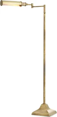 Immagine prodotto di Casa Padrino lampada da terra in ottone vintage 18 x h. 102-136 cm - Lampada da terra regolabile in altezza con braccio orientabile - Collezione Luxury