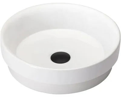 Obrázek produktu pro sklokeramikaO - Umyvadlo keramické Sonora - polozápustné a na desku - bílá lesklá - ⌀ 40 cm