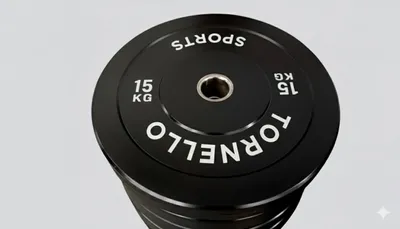 Produktbild von Tornello Sports Bumper Plate 15 kg – olympische Hantelscheibe mit 50-mm-Aufnahme