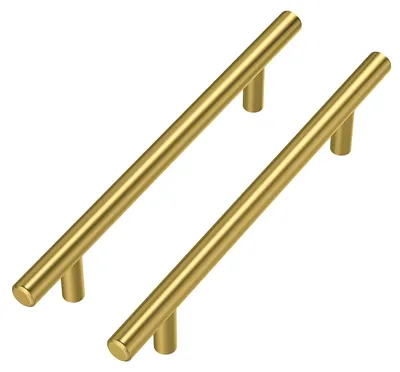 Obrázok produktu pre 20 kusov zlatých úchytiek na skrinku, 128 mm, nerezová oceľ