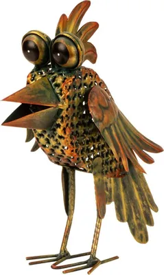 Produktbild von Vogel Metall stehend abstrakt 29cm Vogelfigur Haus Garten Dekoration Deko