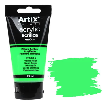 Obrázek produktu pro Akrylová barva NEON GREEN Artix PP632-2, 75 ml