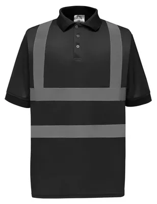 Produktbild von Yoko - Hi-Vis Poloshirt für Herren LT5860 (4XL) (Schwarz)