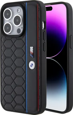 Image de Bmw Bmhcp15L22Pgvk Iphone 15 Pro 6.1Czarny/Noir Hardcase M Edition Hexo Pattern