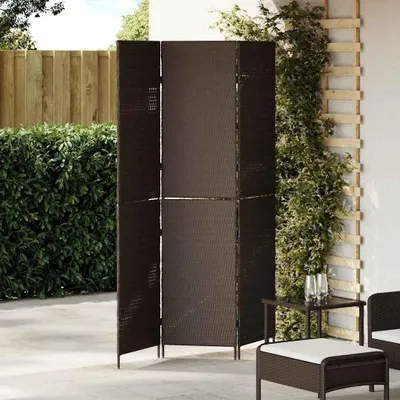 Produktbild von "im Angebot" Raumteiler Braun 146x180 cm Poly-Rattan - Paravents CC18805