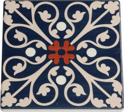 Produktbild von Medina Untersetzer Fes, Keramik/Kork, 9,5 x 9,5 x 0,75 cm, DU0011