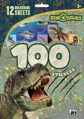Image de Dinosaury - 100 samolepiek s omaľovánkovými listami