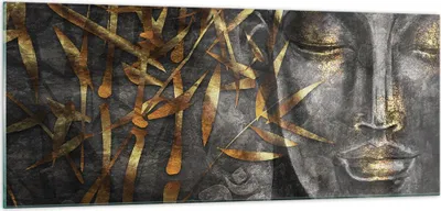 Produktbild von Bilder auf glas - Einteilig - Buddha Gold Bodhisattva - 100x40cm - Glasbilder - Wandbilder - Bilder - zum Aufhängen bereit - Wanddekoration aus Glas - Glas Bilder - Wandbild auf Glas - GAB100x40-4442