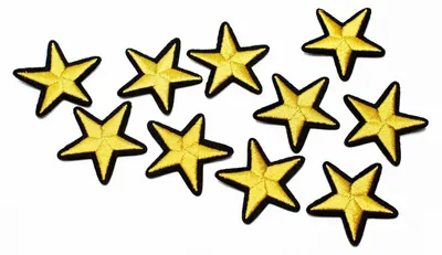 Produktbild von 10x Set Sterne Bügelbild Aufnäher Aufbügler Miniblings Stern Sternchen Star gelb
