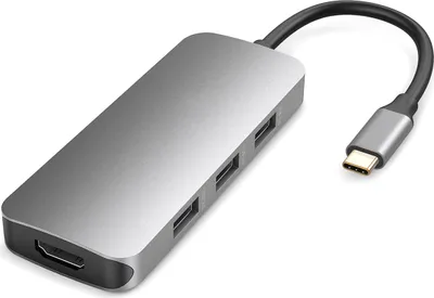 Produktbild von dodocool 7-w-1 wielofunkcyjny hub USB-C z zasilaczem 4K HD wyjściem SD / TF czytnikiem kart PD portem ładowania i 3 portami USB 3.0 do Apple MacBook 13,3 cala / MacBook Pro 13 cali / HUAWEI Matebook X 13 cali / Samsung Galaxy S8 5,9 cala i więcej (Space Grey)