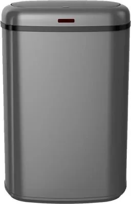 Immagine prodotto di Cestino automatico, 58 L, acciaio inossidabile grigio opaco, con cerclage