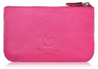 Produktbild von Paolo Peruzzi T-51-NPI geräumiges Schlüsseletui aus echtem genarbtem Leder in Rosa