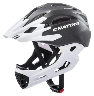 Produktbild von Cratoni C-Maniac Helm – Integralhelm schwarz-weiß matt größe L-XL (58-61 cm) 112401E3