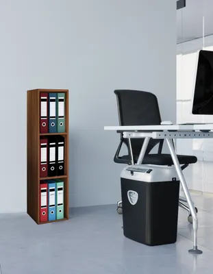 Produktbild von VCM Büro-Regal "Offas" H 115 x B 34 x T 29 cm, Farbe Dunkelbraun