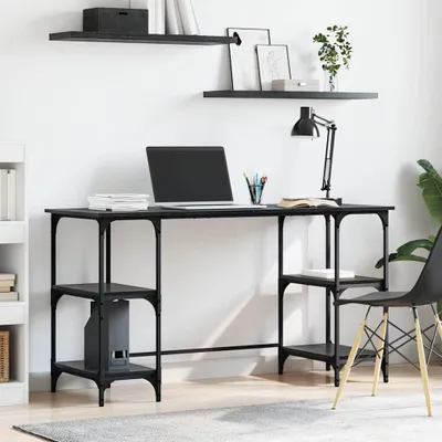 Zdjęcie produktu dla Maison Exclusive - Biurko, kolor czarny, imitacja dębu, płyta drewnopochodna