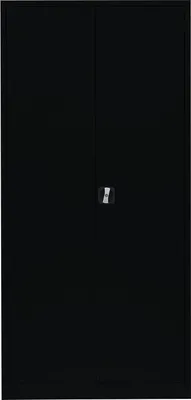 Produktbild von Stahl-Aktenschrank Metallschrank abschließbar Büroschrank 195 x 92,5 x 60cm schwarz 530369