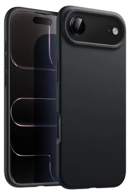 Produktbild von Silikon Hülle für Apple iPhone Air Schutzhülle Matt Schwarz Backcover Handy Case